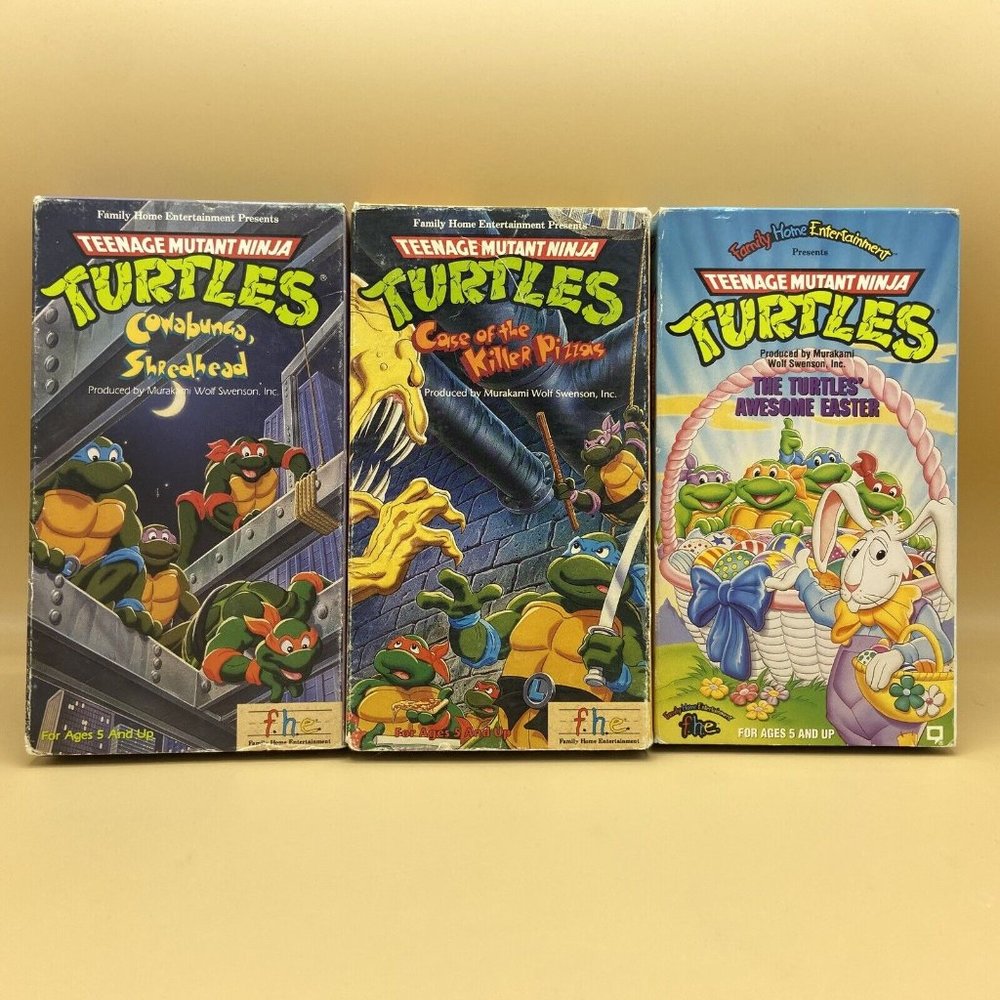 VTG Teenage Mutant Ninja Turtles VHS. Three Movie Bundle 90s